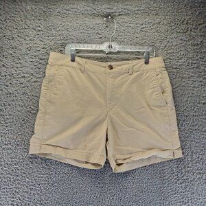 Old Navy Shorts Womens Size 12 Tan Everyday High Rise Cotton Blend Casual